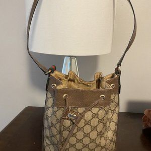 Gucci Bucket Bag, Brown, Authentic,